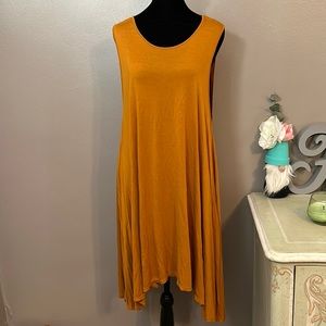 FREE PEOPLE BEACH marigold sleeveless tank dress midi length women’s size Large
